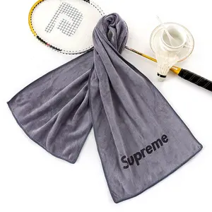 Новое поступление, спортивное полотенце из микрофибры серого цвета с пользовательским логотипом для спортзала