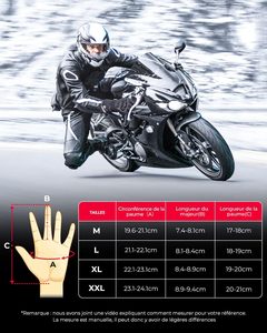 Guantes de Moto para Invierno, 100% Impermeables y Resistentes al Viento, con Pantalla Táctil - Product Image 4
