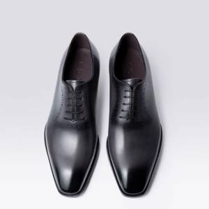 Botas de Trabajo para Hombre de Cuero Genuino con Cordones, Impermeables, Estilo Inglés Vintage, Suela de Cuero Cosida a Mano Goodyear - Product Image 4