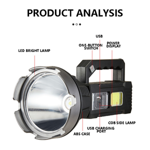 Lampe torche d'extérieur puissante, design fluorescent, lampe portable, prix abordable, vente en gros transfrontalière pour le <span class=keywords><strong>camping</strong></span> et l'usage quotidien, lampe frontale - Product Image 4