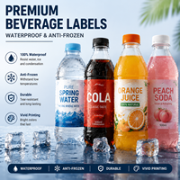 Étiquettes personnalisées pour boissons en gros – Autocollants flexibles en film BOPP pour emballages de thé au lait, bière, vin, fruits, noix de coco et flocons d'avoine