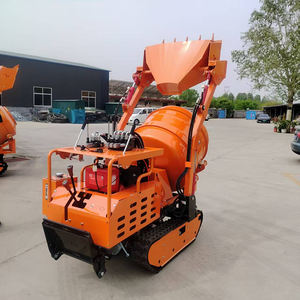 เครื่องผสมคอนกรีตแบบเคลื่อนที่ได้ บรรทุกเองได้ ใช้ในบ้าน ขนส่งและผสมได้หลากหลาย ใช้งานได้หลากหลาย รถตักคอนกรีตขนาดเล็กแบบตีนตะขาบ - Product Image 6