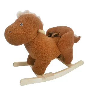 Sedia di dinosauro animale rocker in legno per bambini