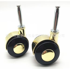 Swivel Caster 40mm Diameter M8x38 <b>Insert</b> Rod Zinc Alloy Gold Wheel Furniture Casters Durable Anti Slip Wear Resistant - Product Image 2