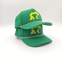 Casquette de baseball unisexe personnalisée 5 panneaux en tissu sergé imperméable avec logo brodé, trous découpés au laser, motif léopard sportif