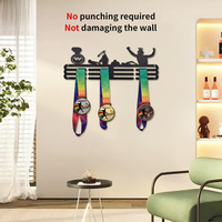 Grand présentoir de médailles en métal personnalisé pour la décoration intérieure Support mural de rangement de trophées de sports de course à pied
