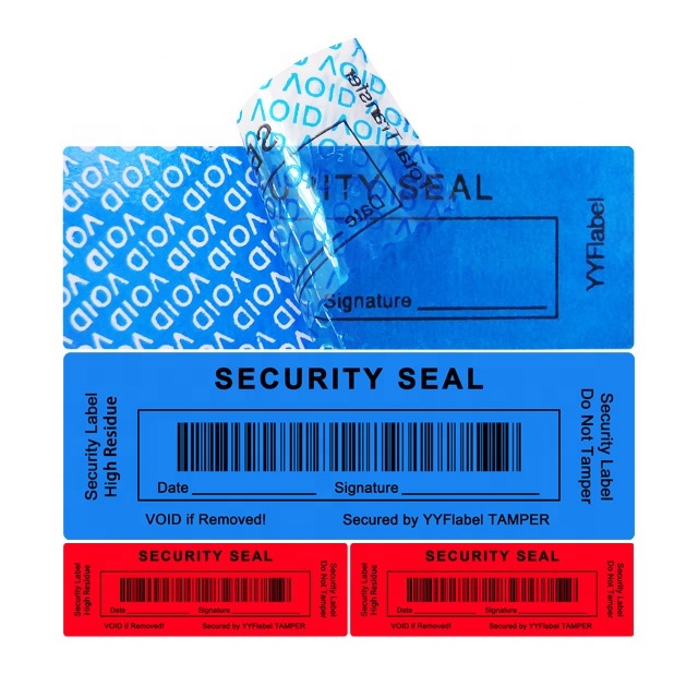 Custom Non Transfer Proof VOID Seals High Residue Label Security Warranty Tamper Evident Stickers