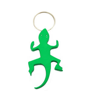 Porte-clés en alliage d'aluminium en forme <span class=keywords><strong>de</strong></span> <span class=keywords><strong>gecko</strong></span> personnalisé, ouvre-bouteille lézard, porte-clés pour promotion - Product Image 3