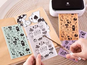 M03 Mini stampante termica 3 pollici Non adesivo carta morbida da 77mm * 134mm 100 carta Per scatola in colori - Product Image 6