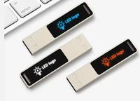 Unidad Flash Usb con logotipo personalizado, luz Led transparente, gran oferta