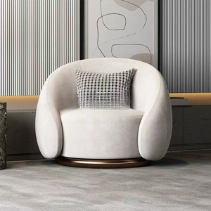 Sillón Giratorio de Lujo, Estilo Nórdico, Tapizado en Tela, Sofá Minimalista para Sala de Estar, <span class=keywords><strong>Diseño</strong></span> de Tigre, Muebles para el Hogar - Product Image 1