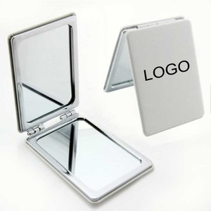 Personalized Daily Cosmetic Mirror Rectangle Shape Mirrors Portable Double-Sided Handbag Pocket Wallet Travel Makeup Mirror