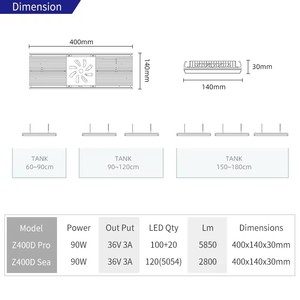 Lampe <span class=keywords><strong>LED</strong></span> pour <span class=keywords><strong>aquarium</strong></span> WEEK <span class=keywords><strong>AQUA</strong></span> 120W à spectre complet avec contrôle par application RGB UV pour <span class=keywords><strong>aquarium</strong></span> d'eau douce de <span class=keywords><strong>20</strong></span> à 72 pouces, éclairage intelligent - Product Image 6