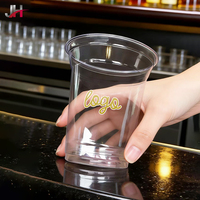 Vente en gros de gobelets en plastique jetables personnalisés avec logo, tailles 93 mm, avec couvercle, pour café, jus, boissons, gobelets en plastique PET