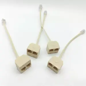 OEM fabrika yama kablosu çift RJ45 8P8C kadın RJ11 6P4C erkek kablo