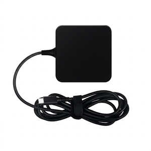 Adaptateur secteur USB Type C 65W pour ordinateur portable, charge rapide PD, sortie 20V, alliage d'aluminium noir - Product Image 1
