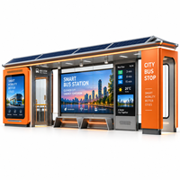 Abri de bus intelligent en acier, résistant aux hautes températures, avec climatisation, personnalisé IP65