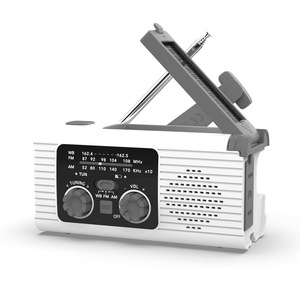 <span class=keywords><strong>Radio</strong></span> d'urgence solaire multifonction japonaise à manivelle pour téléphone portable, éclairage, secours en cas de catastrophe, modèle 318-blanc - Product Image 5