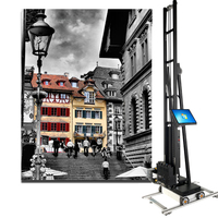 Machine d'impression murale UV 3D verticale à jet d'encre pour peinture murale, imprimante murale UV CMYKW et machine d'impression, peinture automatique