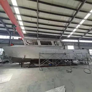 待售海岸船-14米/46英尺铝制渔船，用于钓鱼和家庭划船铝制渔船