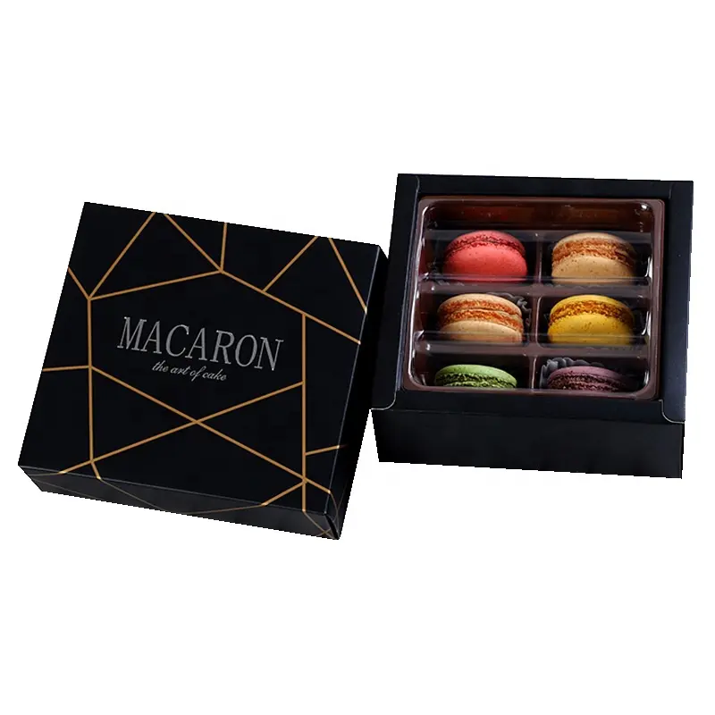 Hot Bán Sang Trọng Cookie Macarcon Hộp Hải Quan Hộp Đóng Gói Cho Cookies Hoặc Macaron