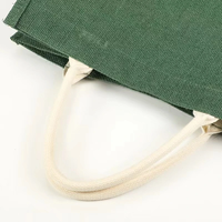 Sacs fourre-tout portables en jute teint, acceptant la personnalisation, sacs à main rétro en jute pour les voyages en extérieur