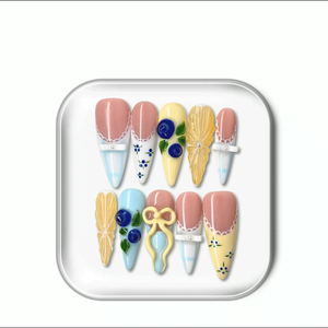 <span class=keywords><strong>Uñas</strong></span> Postizas <span class=keywords><strong>de</strong></span> Gel Pintadas a Mano <span class=keywords><strong>de</strong></span> Alta Calidad, 10 Piezas, Hermosas y Lujosas <span class=keywords><strong>Uñas</strong></span> Acrílicas Hechas a Mano - Product Image 3