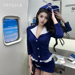 Lingerie Sexy-Pyjama Pure Desire Ensemble de shorts 2 pièces comprenant un uniforme de policière <span class=keywords><strong>Cos</strong></span> Costume de secrétaire d'instructeur pour l'été - Product Image 3