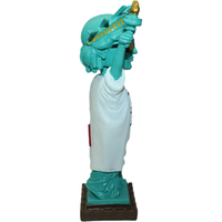 Patung Bobblehead Artistik Bergaya Geometris Kontemporer, Lukisan Tangan Kustom, Kerajinan Resin Kreatif, Dekorasi Rumah