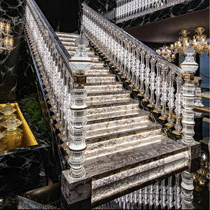 Barandillas <span class=keywords><strong>de</strong></span> Cristal para Escaleras <span class=keywords><strong>de</strong></span> Diseño Nuevo, Columnas <span class=keywords><strong>de</strong></span> Cristal para Escaleras, Decoración <span class=keywords><strong>de</strong></span> Villas y Hoteles, Barandilla <span class=keywords><strong>de</strong></span> Cristal con Base <span class=keywords><strong>de</strong></span> Aleación - Product Image 1