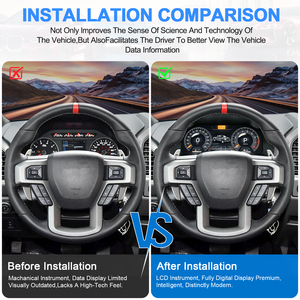 Navihua - Tableau de bord numérique - Système Linux - CarPlay - Écran LCD - Compteur de vitesse - Mise à niveau pour Ford F150 2015-2020 - Product Image 6
