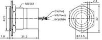 ELEWIND 25MM Circle Illuminated IP68 Metal LED Touch Switch with 500mA Capacity (TS25D10BYSSRG12V)