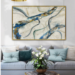 ภาพวาดสีน้ำมันนามธรรมพื้นผิวที่แสดงออกอย่างชัดเจนสำห<span class=keywords><strong>รับ</strong></span>ห้องนั่งเล่นนำเสนอรูป<span class=keywords><strong>แบบ</strong></span>ของเหลวและสีที่กลมกลืนกัน - Product Image 2