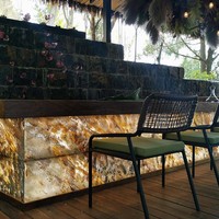 Dalles décoratives ultra-minces en ardoise naturelle translucide, flexibles et pliables, pour comptoirs de bar, intérieurs de clubs, décors de KTV, extérieur