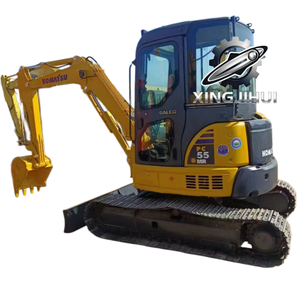 Excavadora usada Komatsu 55-2, de segunda mano, marca original japonesa, 5 toneladas, excavadora pequeña con orugas de goma, excavadoras pequeñas - Product Image 1