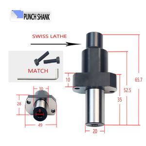 Đầu kẹp dao tiện trục thẳng OEM KUHO 8.0mm, kiểu trụ, dùng cho máy tiện, 8 lỗ - Product Image 5