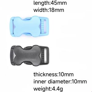 Boucle mousqueton profilée en plastique robuste en forme d'os de 10mm pour ceinture de sécurité remplaçant les colliers de chien - Product Image 6