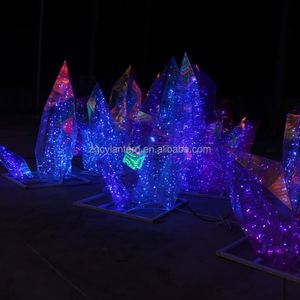 Escultura de Cristal de Hielo Luminosa para Eventos Musicales, Superficie de Fibra de Vidrio Resistente al Agua, a la Nieve y a la Luz Solar, para Año Nuevo - Product Image 1