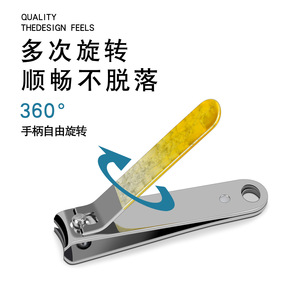 Gold Stainless Steel Nail Clippers 12.5 Mm Bevel Design For Toe Trimming Effortlessly - Product Image 2