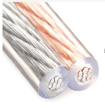 Onlyoa FLAT Audio Speaker Wire For Video Cable Low Noise Transparent Parallel oxygen free copper Speaker Cable