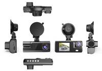 Cámara para Auto, Caja Negra HD 1080P, Pantalla IPS de 2 Pulgadas, Impermeable, Visión Nocturna, Tres Cámaras, 1 Año de Garantía, Grabación en Bucle