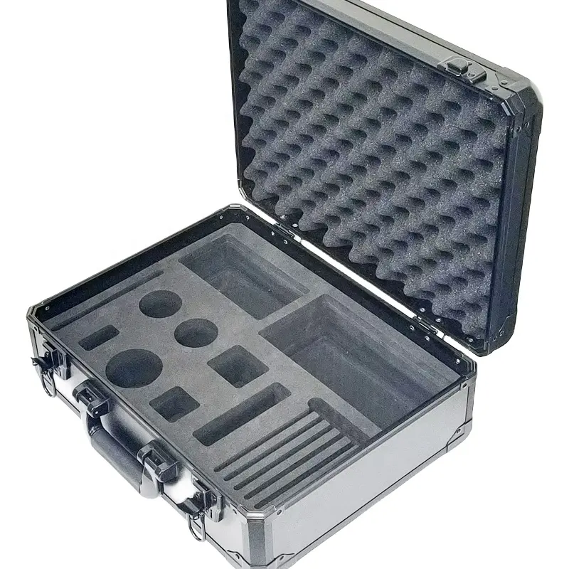 Valigetta portautensili portatile in alluminio resistente di dimensioni personalizzate per il trasporto di cassetta degli attrezzi rigida per la conservazione resistente e durevole dalla fabbrica
