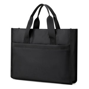 Sac pour ordinateur portable en toile imperméable, sacoche d'affaires, grande capacité, bandoulière verticale, nouvelle mode, sac pour ordinateur portable écologique pour hommes - Product Image 2