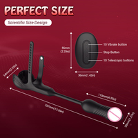 Masseur de prostate vibrant pour homme, vibromasseur anal télécommandé Bluetooth, plug anal vibrant, anneaux retardateurs d'éjaculation, jouets sexuels