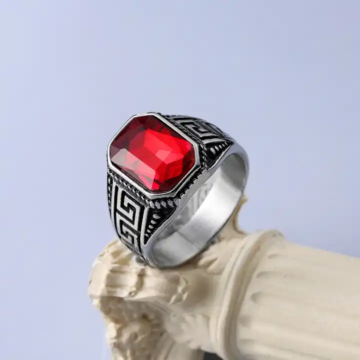 Buy Red Stone Finger Ring in India | Chungath Jewellery Online- Rs.  23,700.00 | Online jewelry, Red stone, Jewelry online shopping