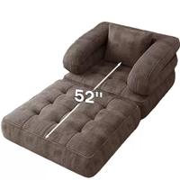 Canapé-lit moderne en tissu, pliable, réglable, extensible, modulaire, sans accoudoirs, assise en mousse pour salon, chambre, appartement