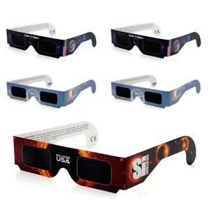 Wholesale passed CE and ISO paper solar eclipse glasses for adult and kids 2024