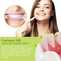 Tiras Blanqueadoras Dentales con Aceite de Coco, Cuidado Dental Suave, Eliminación de Manchas, Ilumina y Blanquea la Sonrisa, Disponible al por Mayor