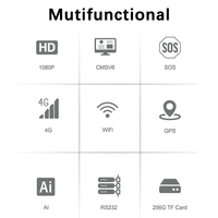 Caméra embarquée 4G LTE Android GPS MDVR 4 canaux avec double carte SD 1080p et double caméra Full HD pour véhicule