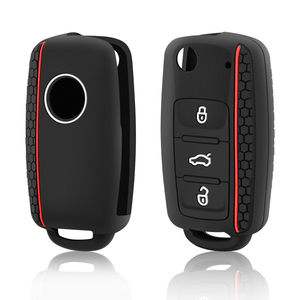 Capa de Silicone para Chave de Carro com 3 Botões para VW Golf 4 5 6 7 Bora Jetta POLO MK4 MK6 Bora Passat B5 B6 Superb Tiguan Beetle - Product Image 4